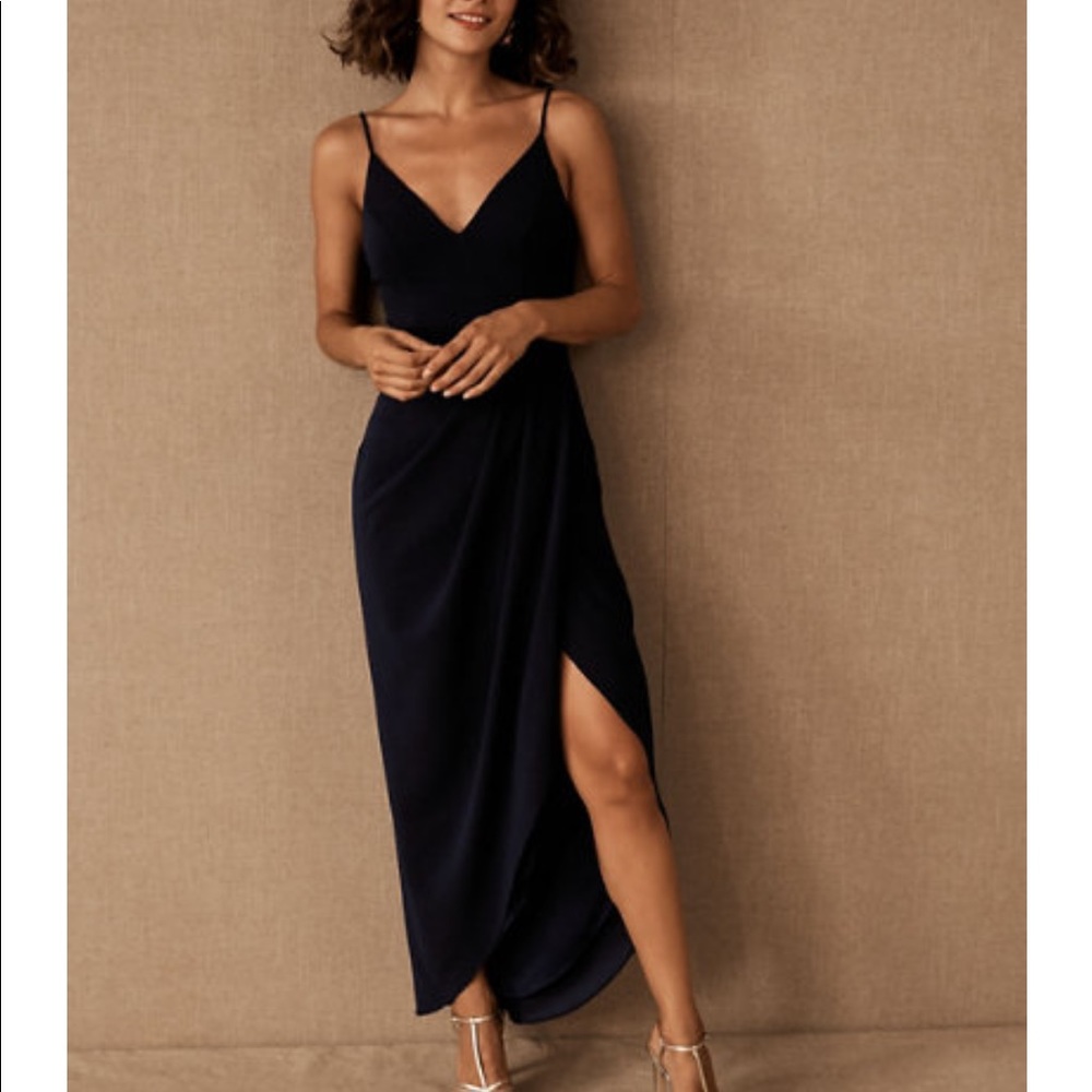 BHLDN Caron v neck dress. Midnight size 4